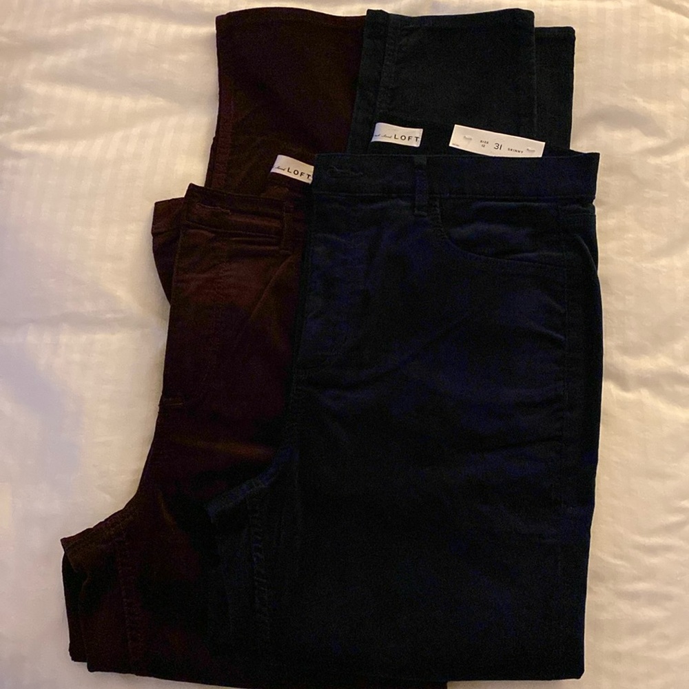 Loft Skinny fit Velveteen pants